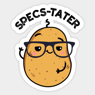 Specs-tater Funny Potato Spectacle Pun Sticker